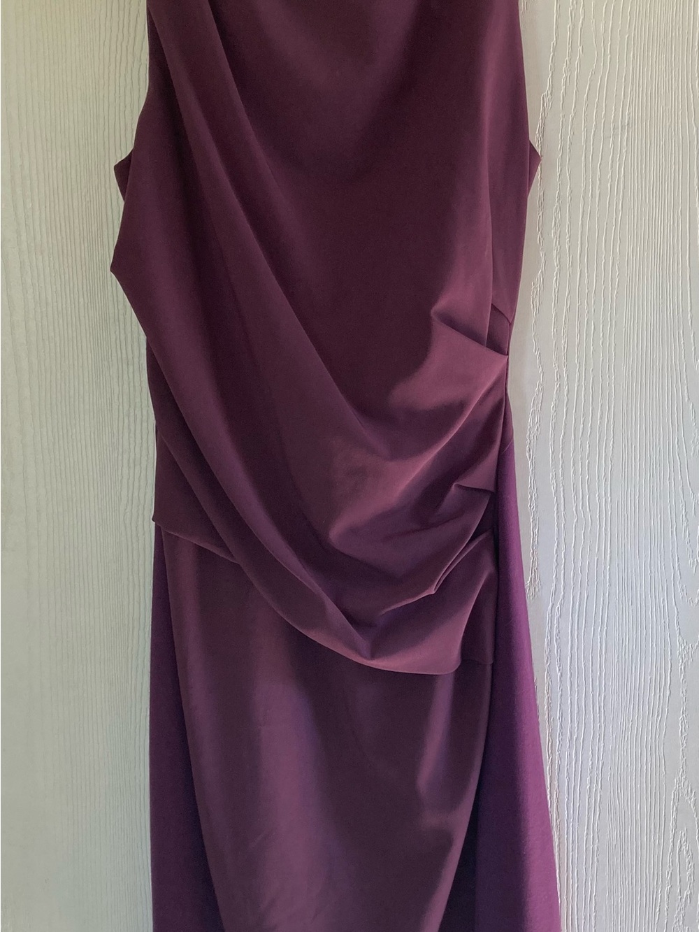 Ark & Co Backless Draped Maxi Dress in Plum
